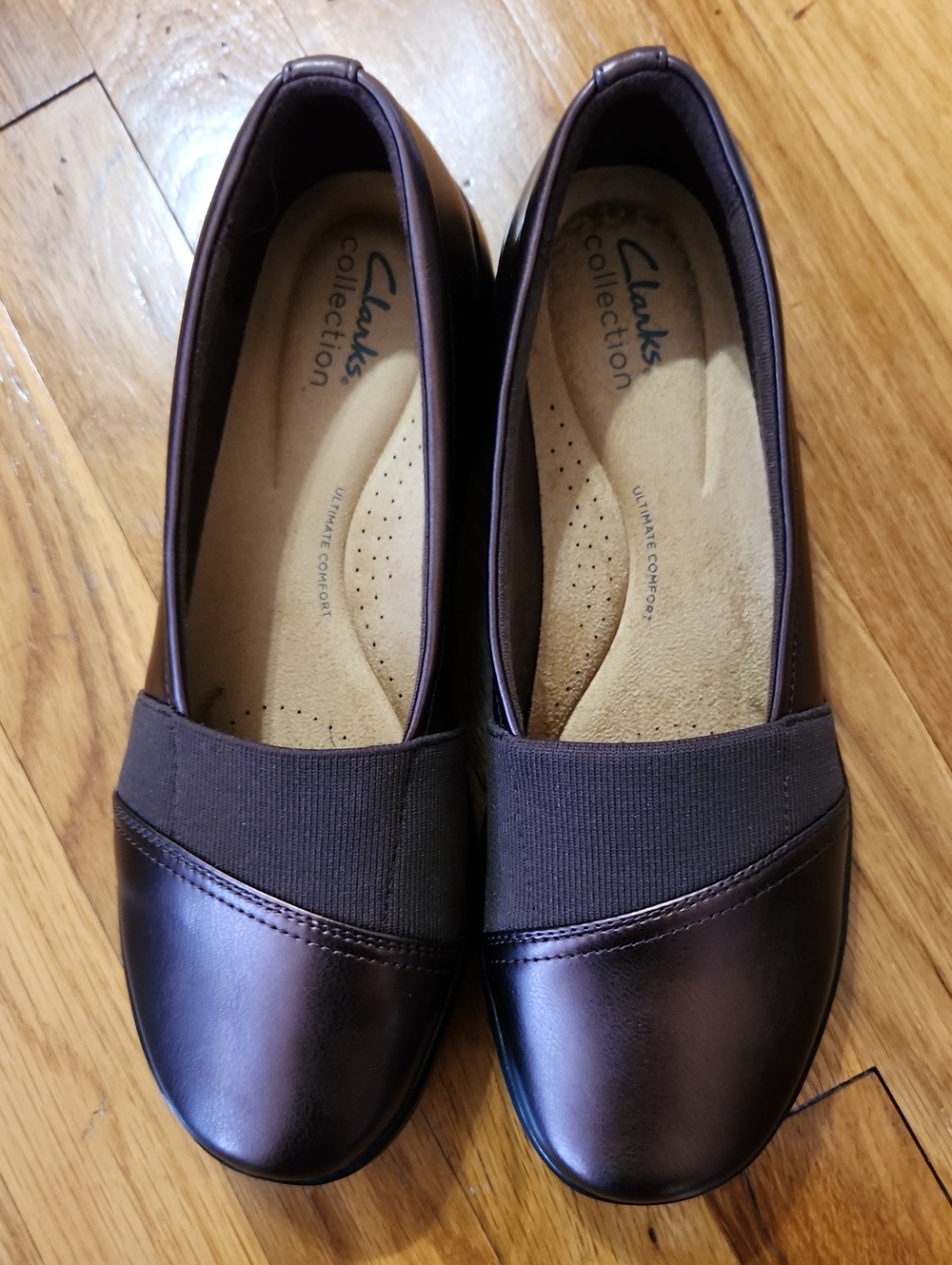 Clarks Collection Kaetlyn Rhea Women's Bronze Metallic Slip-On Shoes 9 M NWT - Picture 2 of 11
